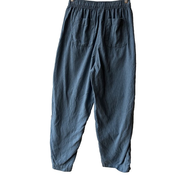Patagonia Womens S Garden Island Hemp Pants Blue Drawstring Elastic Waist - Picture 13 of 13